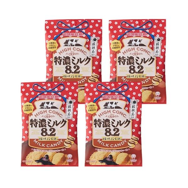 4袋セット　UHA味覚糖　特濃ミルク8.2　桔梗信玄餅味　1袋(60g)　福岡第一倉庫