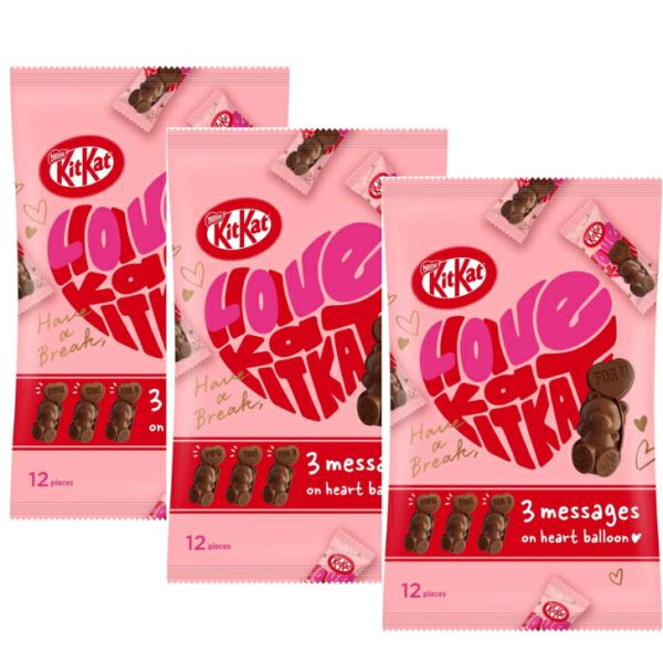 【まとめ買い3袋セット】ネスレ日本 キットカット ハートフルベアー シェアバッグ 12枚　青森倉庫