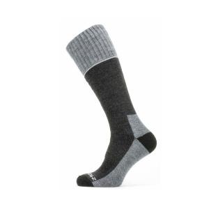 SEALSKINZ Solo QuickDry Knee Length Sock Black/Grey size-L 11100053010130 全国 │ シールスキンズ ソックス 靴下 Lサイズ