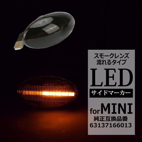 LED サイドマーカー R50 R52 R53 点滅タイプ スモーク シーケンシャル ウインカー ミ...