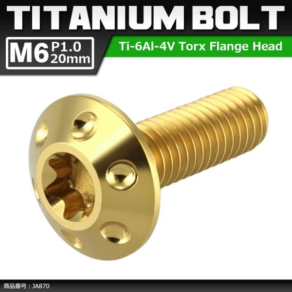 64チタンボルト M6×20mm P1.0 頭部径14mm テーパー ホールヘッド トルクス穴 ワイ...