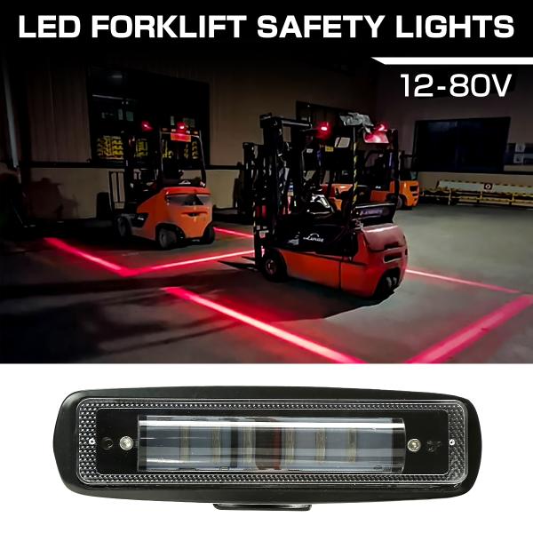 フォークリフト ライト ラインライト LED レッド ビームライト DC12V DC24V DC48...