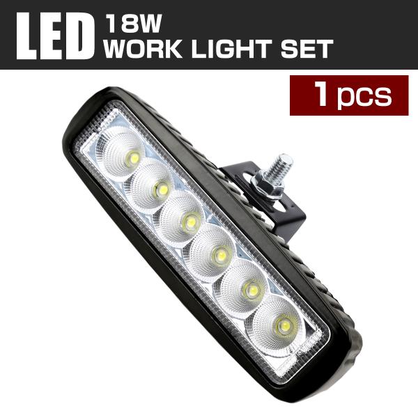 LED ワークライト 作業灯 12V 24V 18W 1350lm 照射60度 防水 IP67 車 ...