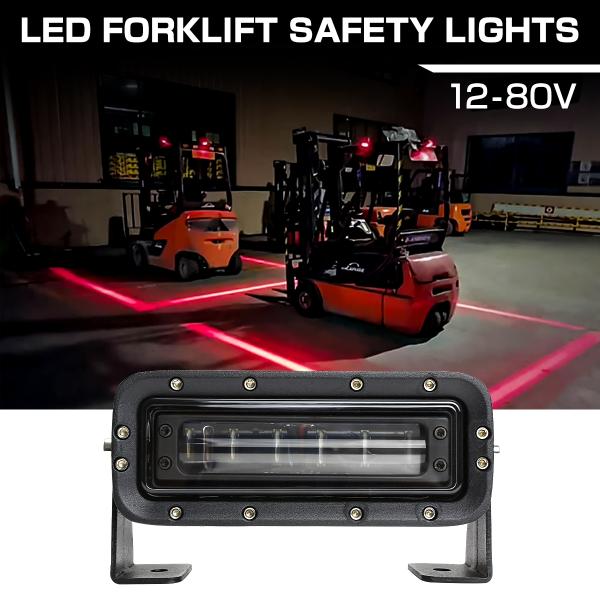 フォークリフト 警告灯 LED 進入禁止区域 レッド ゾーン ビームライト 作業灯 12V-80V ...