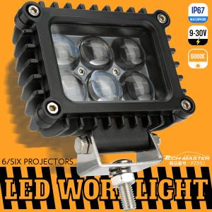 LED ワークライト 30W 6連プロジェクター スポットビーム
