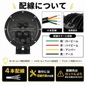 LED 作業灯 丸型 180mm 12V 24...の詳細画像4
