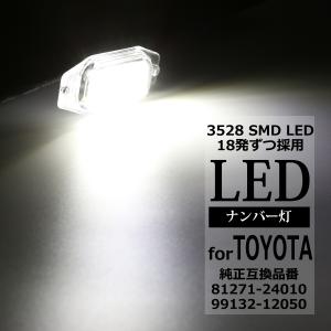 ナンバー灯 LED 日亜 雷神【ホワイト/白】ランドクルーザー 80系
