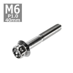 六角ボルト M6×40mm P1.0 フラワーヘッド ステンレス シルバー 1個 TB0431｜tech