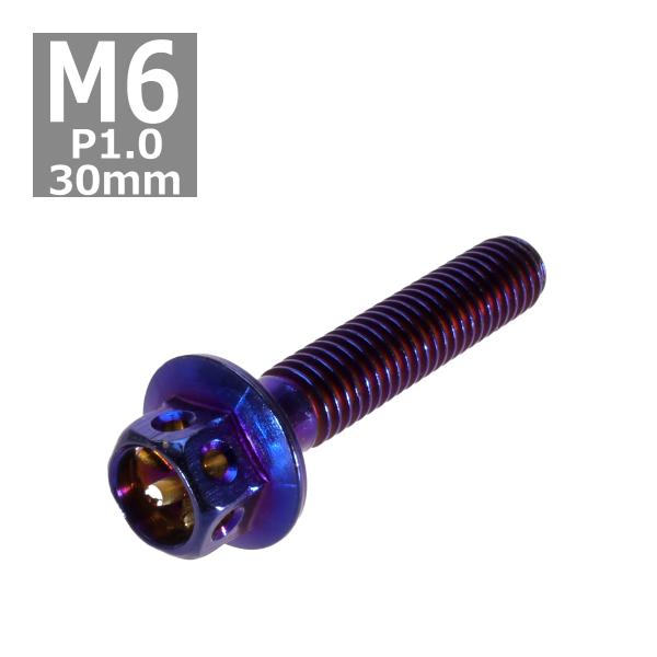 六角ボルト M6×30mm P1.0 フラワーヘッド ステンレス 焼きチタンカラー 1個 TB054...