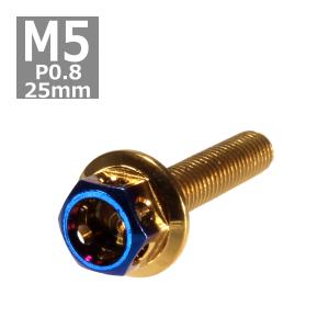 六角ボルト M6×15mm P1.0 ヘキサゴン ステンレス シルバー＆焼きチタン
