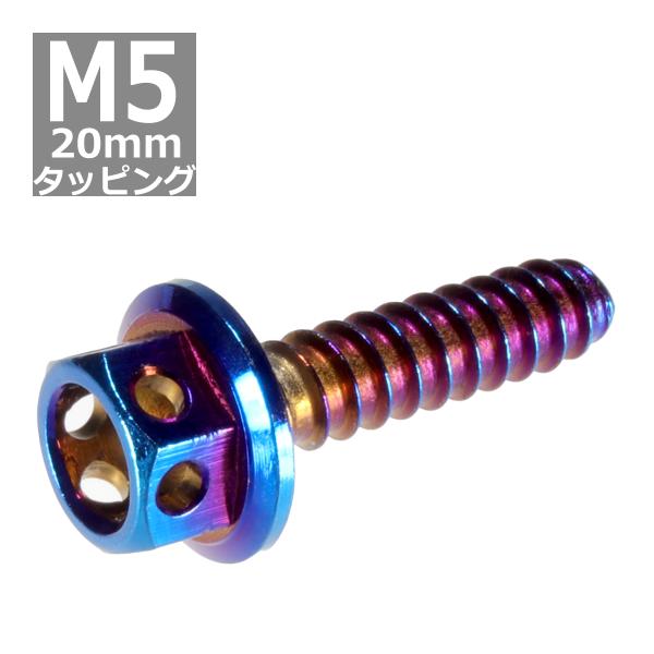 M5×20mm タッピングネジ タッピングビス タッピングボルト 焼きチタンカラー ステンレス 1本...