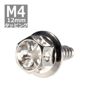 M4×12mm タッピングネジ タッピングビス タッピングボルト シルバー ステンレス 1本 TC0016｜tech