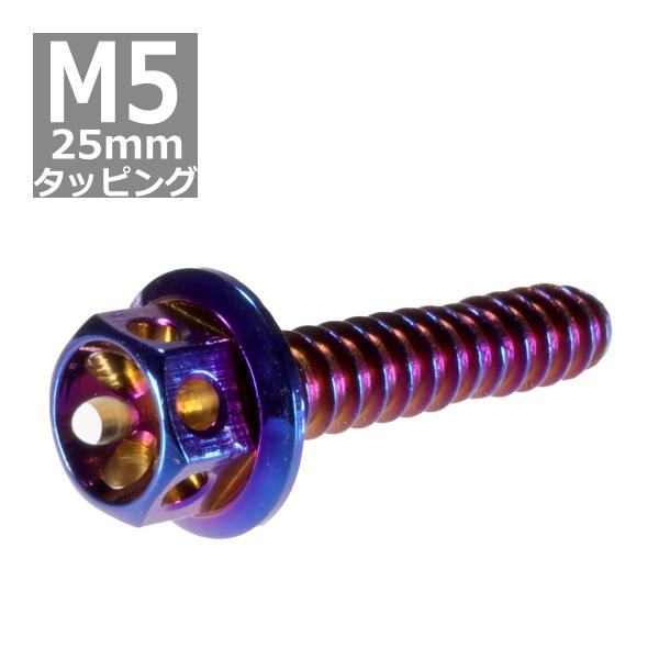 M5×25mm タッピングネジ タッピングビス タッピングボルト 焼きチタンカラー ステンレス 1本...