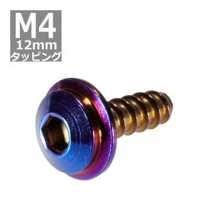 M4×12mm タッピングネジ タッピングビス タッピングボルト 焼きチタンカラー ステンレス 1本 TC0041｜tech