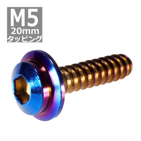 M5×20mm タッピングネジ タッピングビス タッピングボルト 焼きチタンカラー ステンレス 1本...