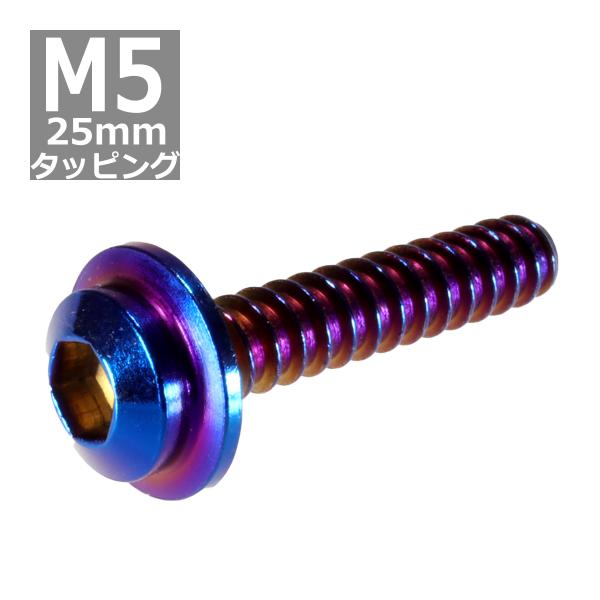 M5×25mm タッピングネジ タッピングビス タッピングボルト 焼きチタンカラー ステンレス 1本...