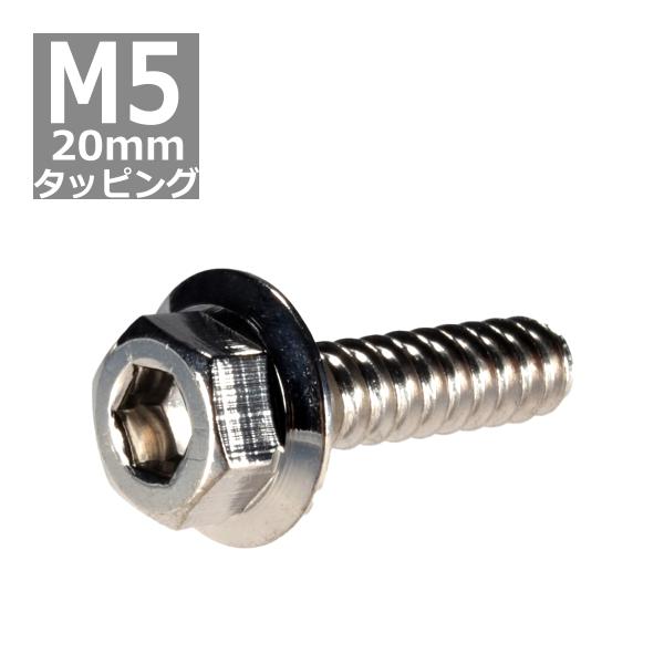 M5×20mm タッピングネジ タッピングビス タッピングボルト シルバー ステンレス 1本 TC0...
