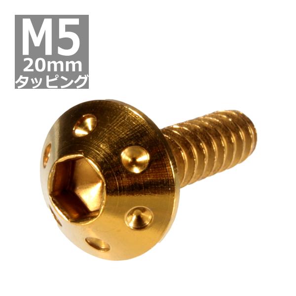 M5×20mm タッピングネジ タッピングビス タッピングボルト ゴールド ステンレス 1本 TC0...