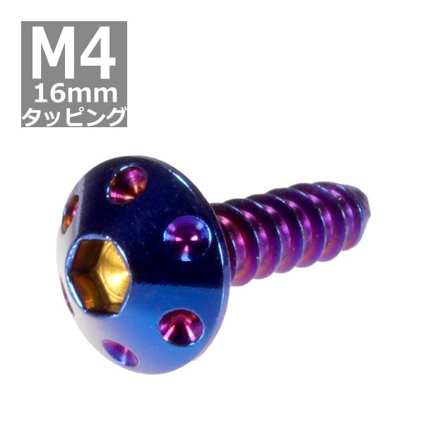 M4×16mm タッピングネジ タッピングビス タッピングボルト 焼きチタンカラー ステンレス 1本...