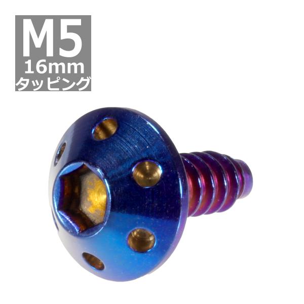 M5×16mm タッピングネジ タッピングビス タッピングボルト 焼きチタンカラー ステンレス 1本...