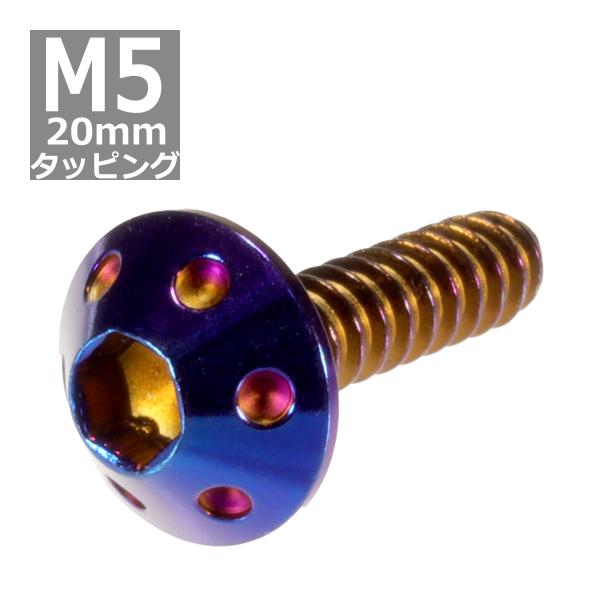 M5×20mm タッピングネジ タッピングビス タッピングボルト 焼きチタンカラー ステンレス 1本...