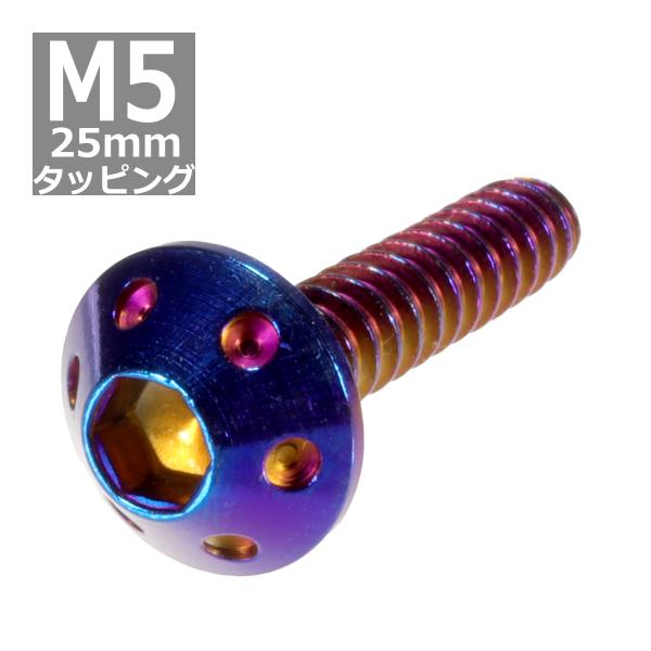 M5×25mm タッピングネジ タッピングビス タッピングボルト 焼きチタンカラー ステンレス 1本...