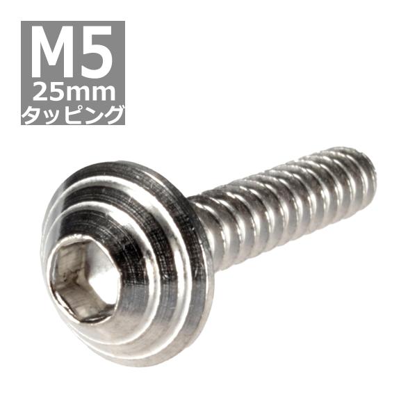 M5×25mm タッピングネジ タッピングビス タッピングボルト シルバー ステンレス 1本 TC0...
