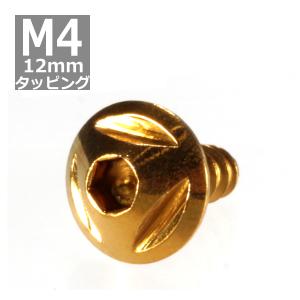M4×12mm タッピングネジ タッピングビス タッピングボルト ゴールド ステンレス 1本 TC0096｜tech