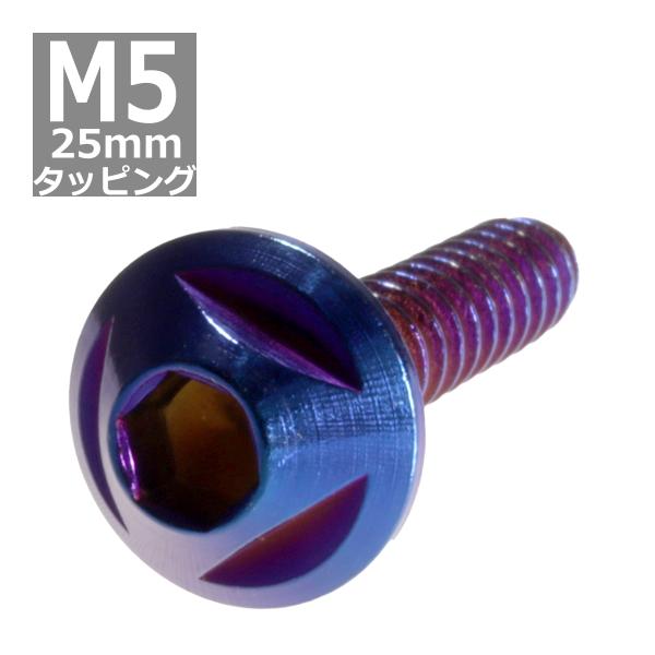 M5×25mm タッピングネジ タッピングビス タッピングボルト 焼きチタンカラー ステンレス 1本...