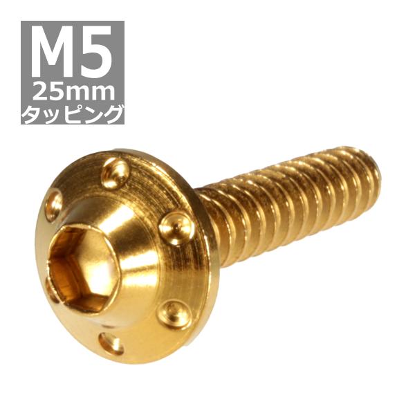 M5×25mm タッピングネジ タッピングビス タッピングボルト ゴールド ステンレス 1本 TC0...