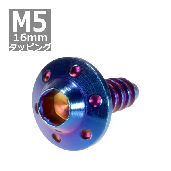 M5×16mm タッピングネジ タッピングビス タッピングボルト 焼きチタンカラー ステンレス 1本...