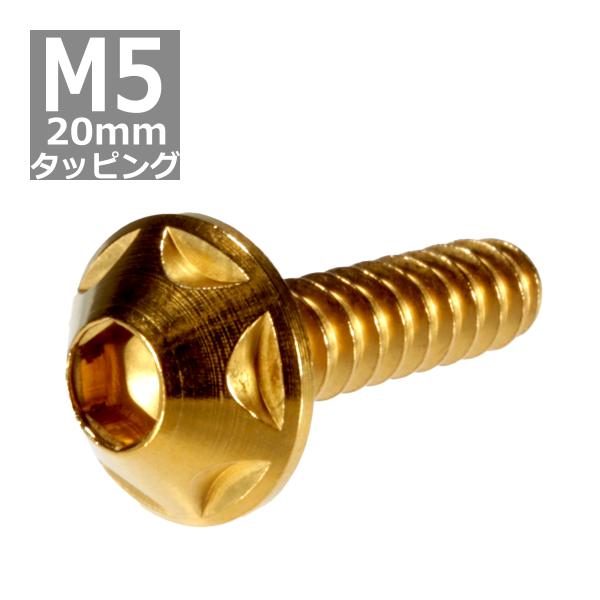 M5×20mm タッピングネジ タッピングビス タッピングボルト ゴールド ステンレス 1本 TC0...
