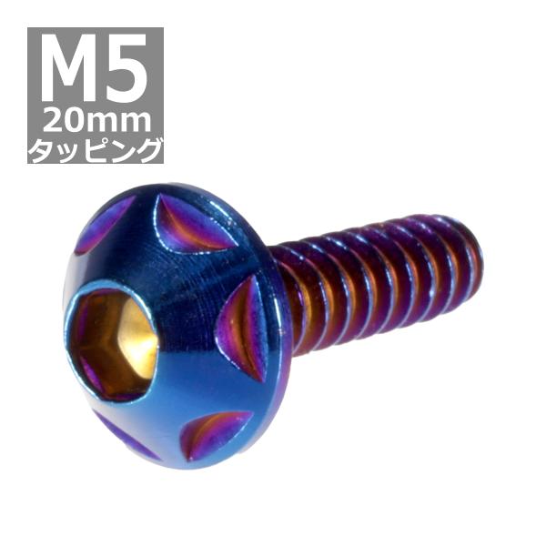 M5×20mm タッピングネジ タッピングビス タッピングボルト 焼きチタンカラー ステンレス 1本...