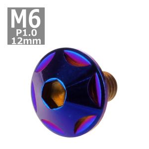 ボタンボルト M6×12mm P1.0 スターヘッド ステンレス 焼きチタンカラー 1個 TR0037｜tech