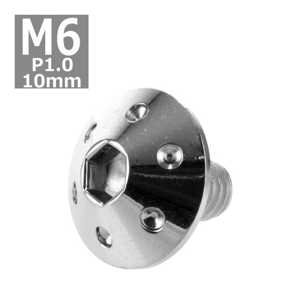 ボタンボルト M6×10mm P1.0 ホールヘッド ステンレス シルバー 1個 TR0050