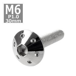 ボタンボルト M6×30mm P1.0 ホールヘッド ステンレス シルバー 1個 TR0055｜tech
