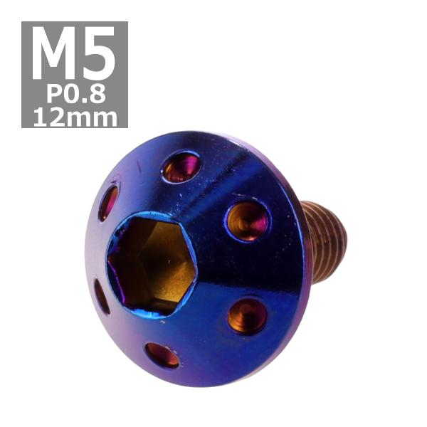 ボタンボルト M5×12mm P0.8 ホールヘッド ステンレス 焼きチタンカラー 1個 TR007...