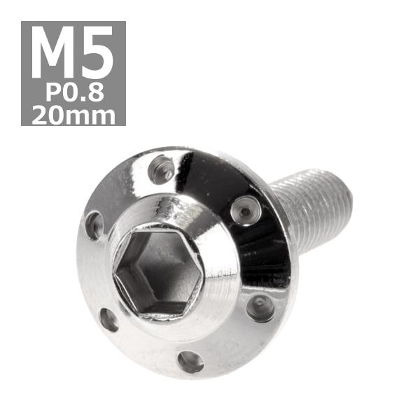 ボタンボルト M5×20mm P0.8 ホールヘッド H-1 ステンレス シルバー 1個 TR017...