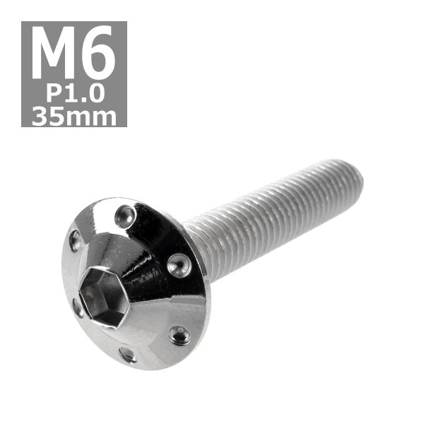 ボタンボルト M6×35mm P1.0 ホールヘッド H-1 ステンレス シルバー 1個 TR018...