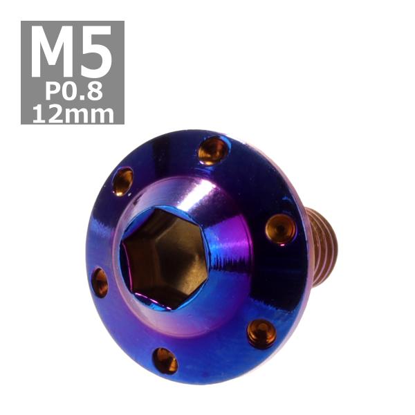 ボタンボルト M5×12mm P0.8 ホールヘッド H-1 ステンレス 焼きチタンカラー 1個 T...