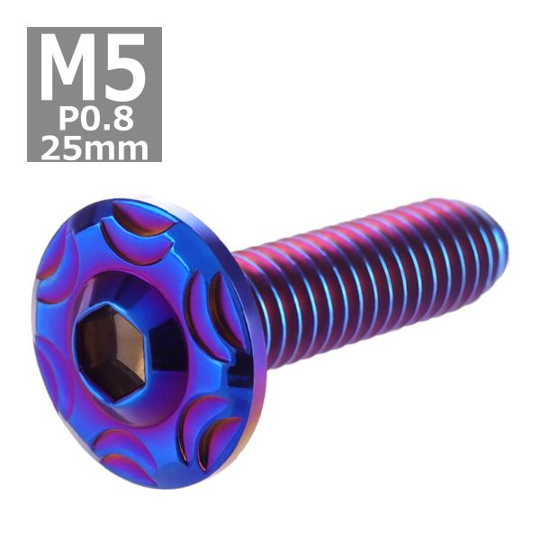 ボタンボルト M5×25mm P0.8 スノーヘッド ステンレス 焼きチタンカラー 1個 TR028...