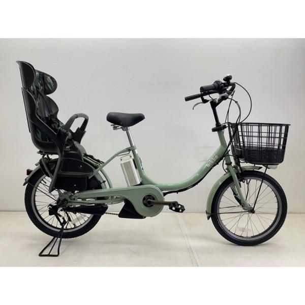 【電動アシスト自転車 中古】ブリヂストン ビッケ 色：グリーン 20インチ 8.7Ah バッテリー ...