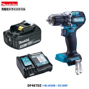Makita - ЗЗMAKITA マキタ 18v 充電式震動ドライバドリル バッテリーx2 充電器 ハンドル ケース付 HP481DRTX ブルー Amazon | マキタ(Makita) 充電式震動ドライバドリル 18V