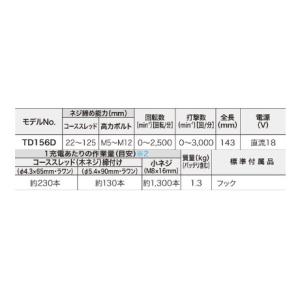 マキタ TD156DB 18V充電式インパクト...の詳細画像1