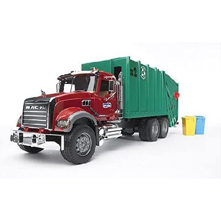Bruder Mack Granite Garbage Truck (Ruby red-Green)