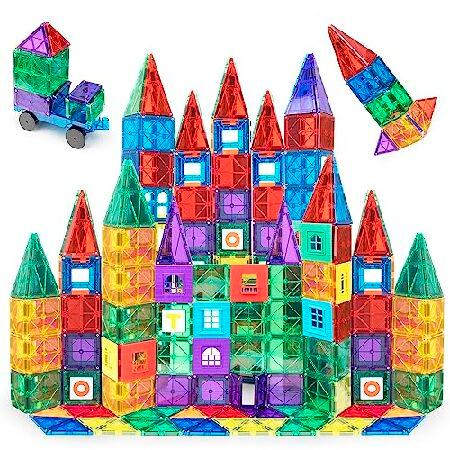 Playmags 150-Piece Magnetic Tiles Building Set - 3...