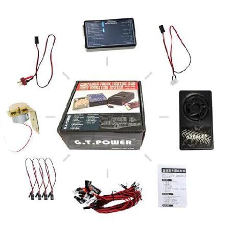 GTパワーコンテナトラック照明と音声振動システム RCトラック車 1/14 タミヤトラックスカニア ...