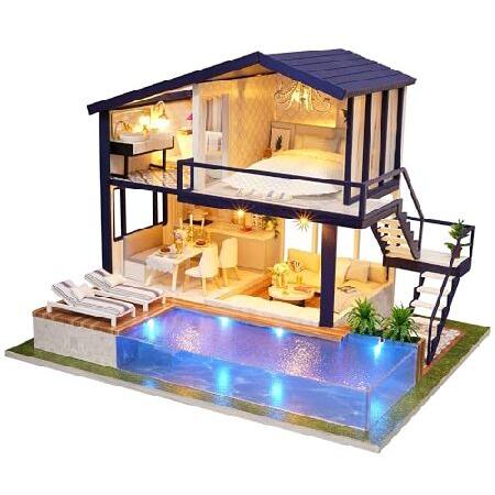 Flever Dollhouse Miniature DIY House Kit Manual Cr...
