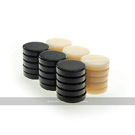 Manopoulos Pearl Acrylic Backgammon Checkers, Crea...