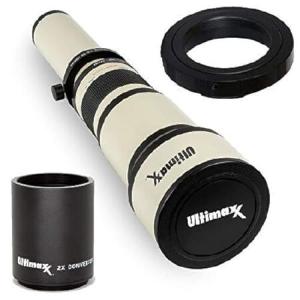 Ultimaxx 望遠ズームレンズ 650-1300mm Nikon D7500 D500 D600 D610 D700 D750 D800 D810 D850 D3100 D3200 D3300 D3400 D5100 D5200 D5D5300、D5500、D5600、D7